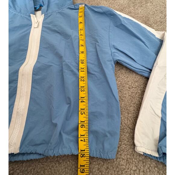 Prince Pickleball Cropped Windbreaker Womens Med Blue Hooded Full Zip Jacket - Picture 6 of 6